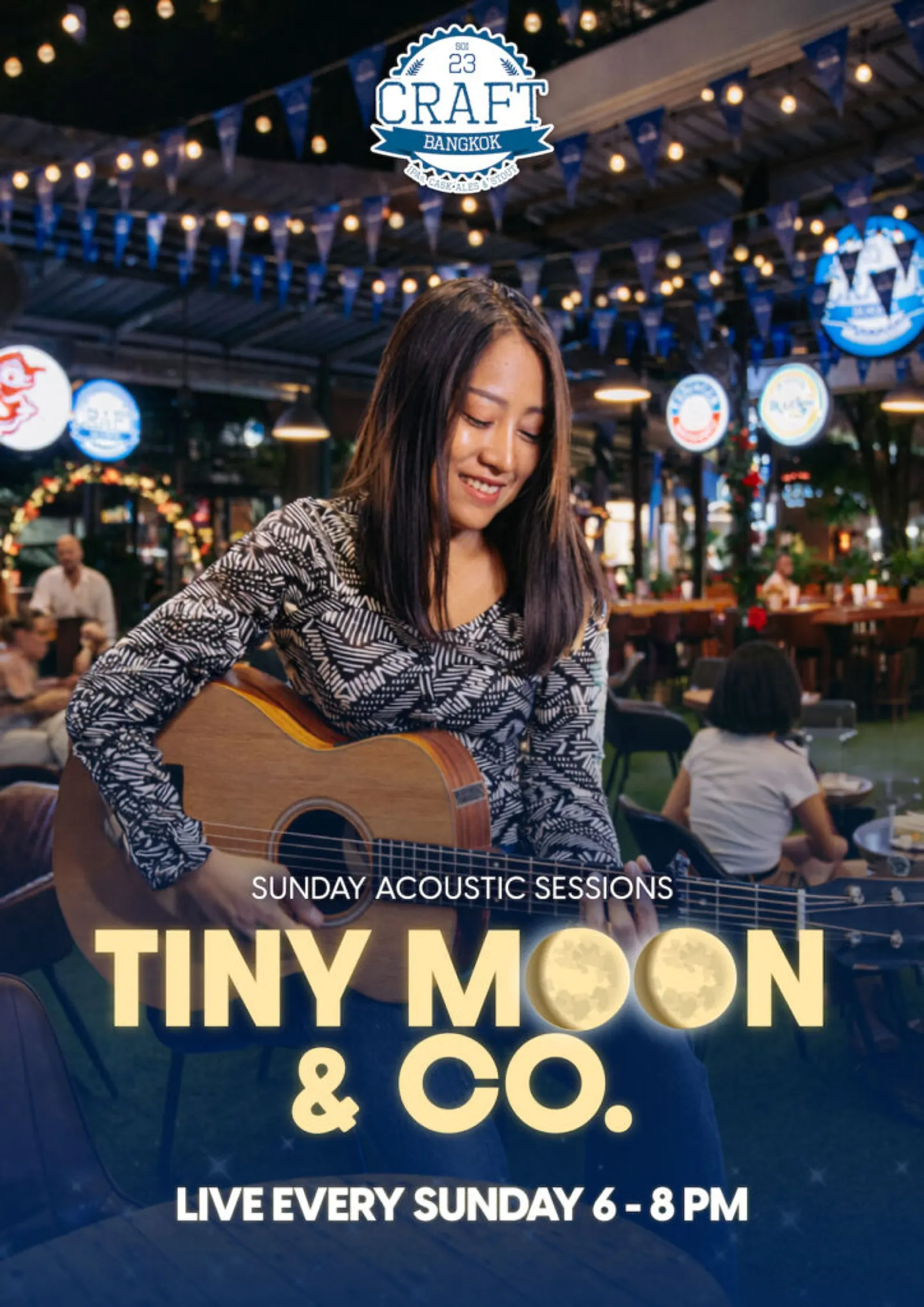 Sunday Acoustic Sessions with Tiny Moon & Co., live every Sunday 6-8PM